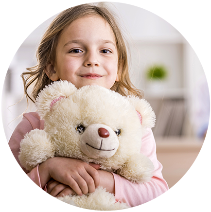 Child Patient with Stuffed Bear